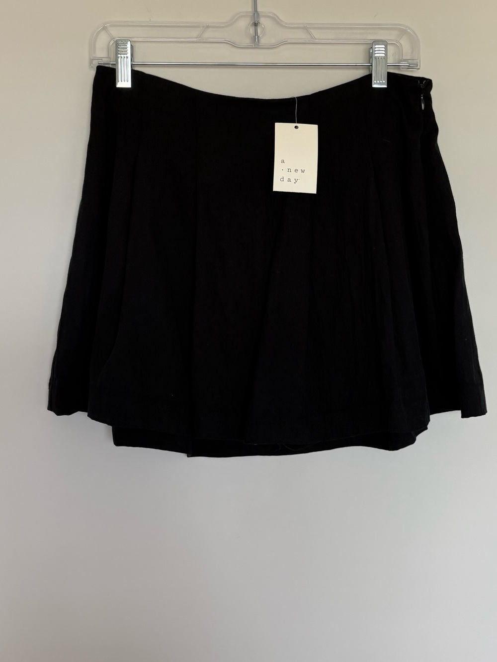 NWT A New Day Black Lyocell Blend Mini Skort Size 4 Tailored Skirt Shorts New